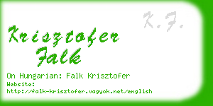krisztofer falk business card